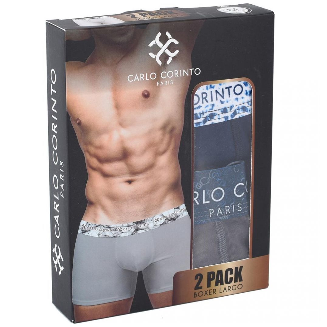 Bóxer Largo 2 Pack para Hombre Carlo Corinto