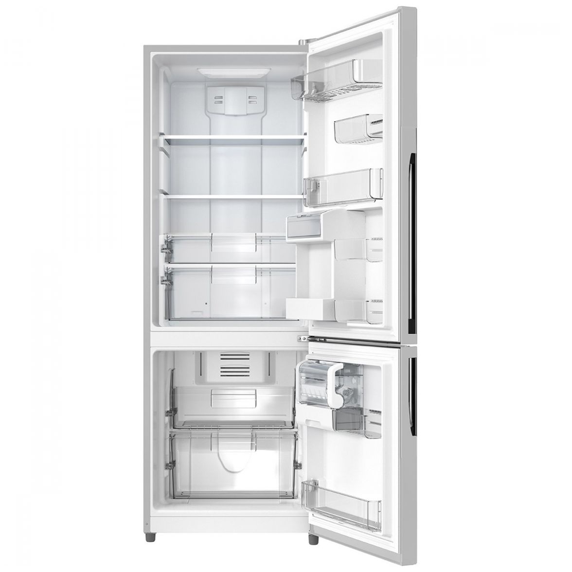 Refrigerador Mabe 15 Pies Acero Inoxidable Bottom Mountcon Despachador Jaladera Iluminada