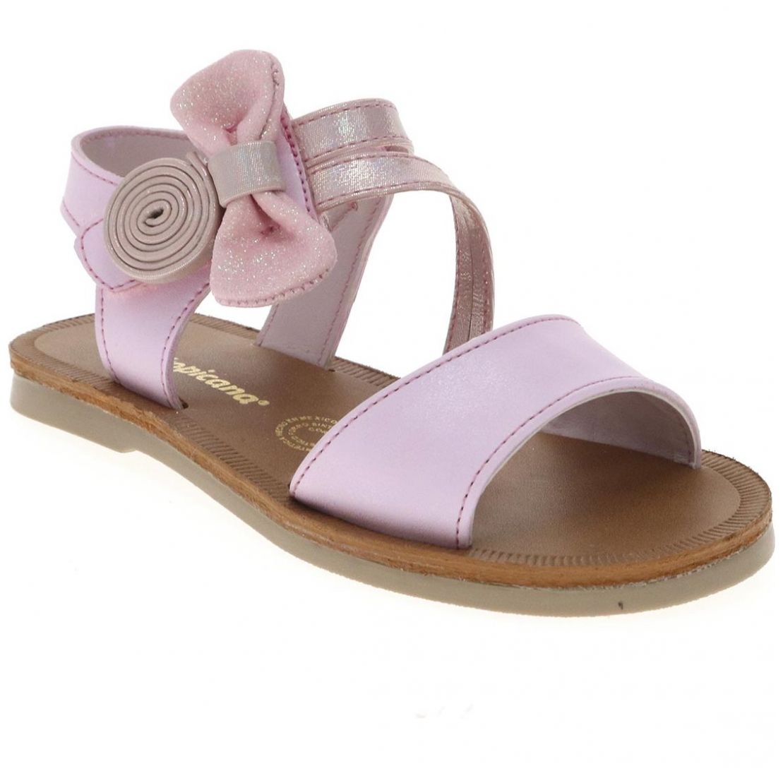 Sandalia con Moño Rosa para Niña Tropicana Modelo Se65238R