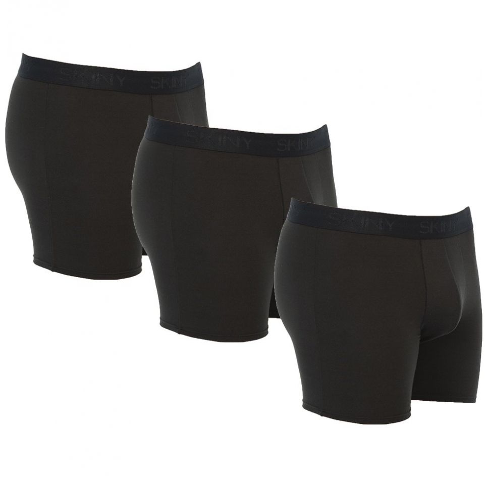 Bóxer Largo 3 Pack Negro para Hombre Skiny Modelo Elo 73397