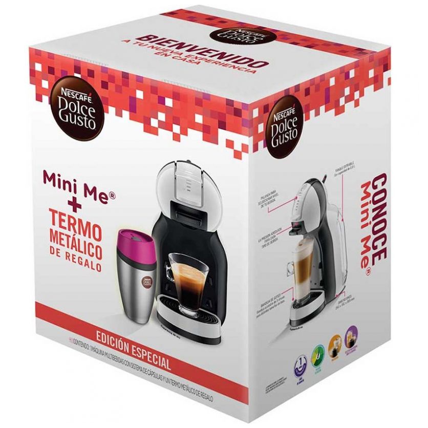 Maquina Minime Blanca +Termo Metálico Nescafé Dolce Gusto