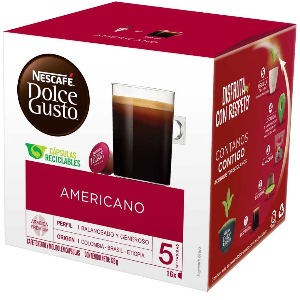 16 Cápsulas Americano Nescafe Dolce Gusto