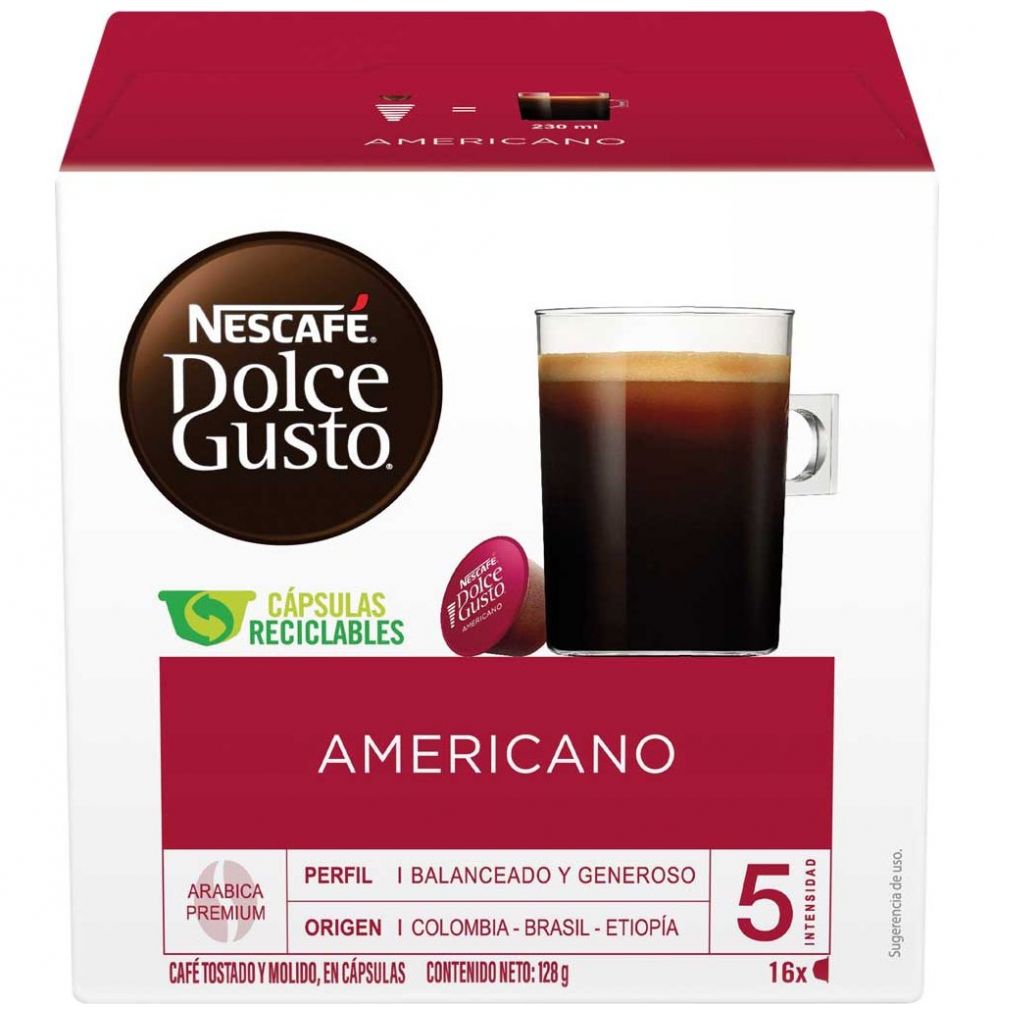 16 Cápsulas Americano Nescafe Dolce Gusto