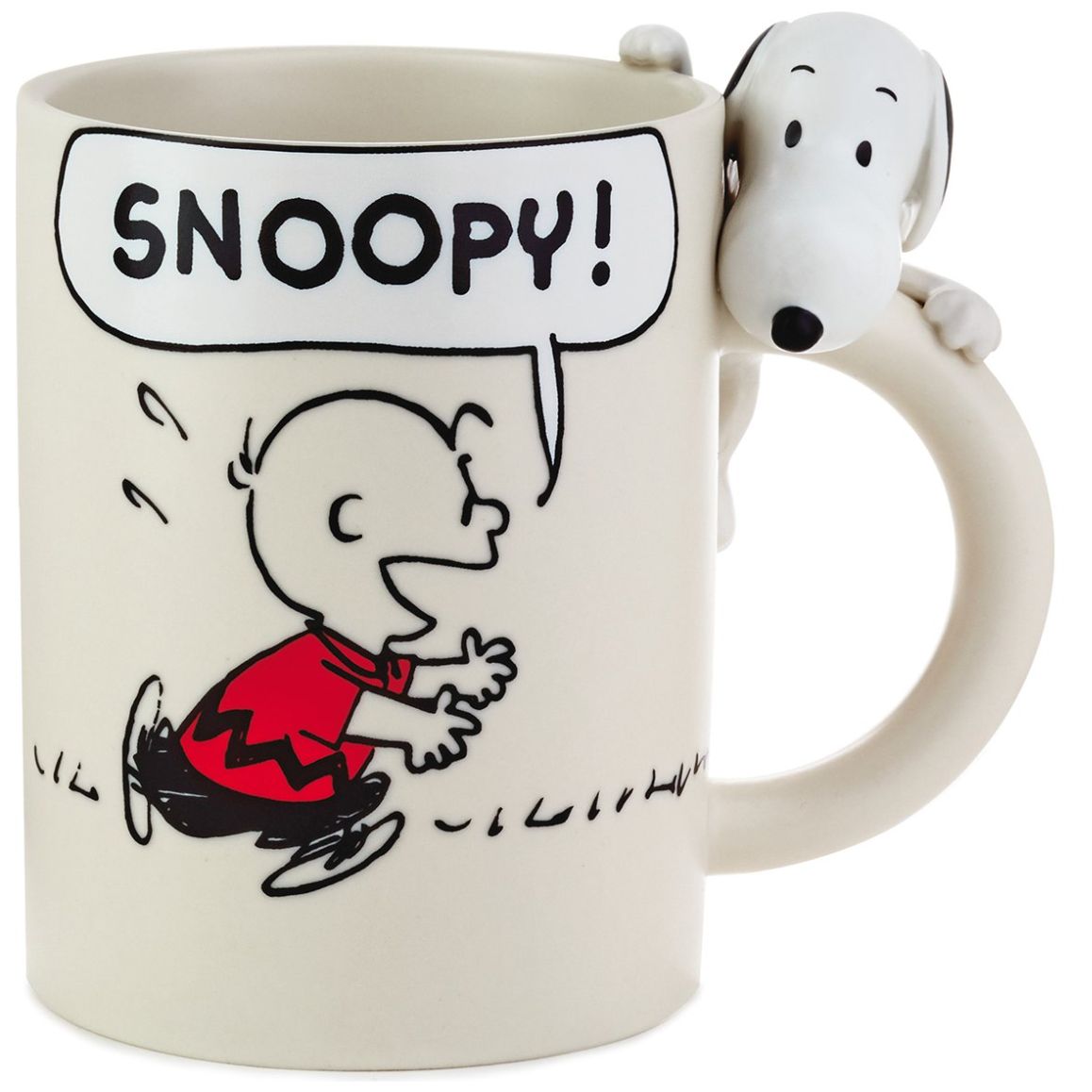 Grupo Erik Snoopy Charlie - Taza de cerámica marrón de 35 cl, 11.8 fl oz,  3.74 x 3.15 pulgadas, 3.7 x 3.1 in, taza de Snoopy, taza de café, taza de