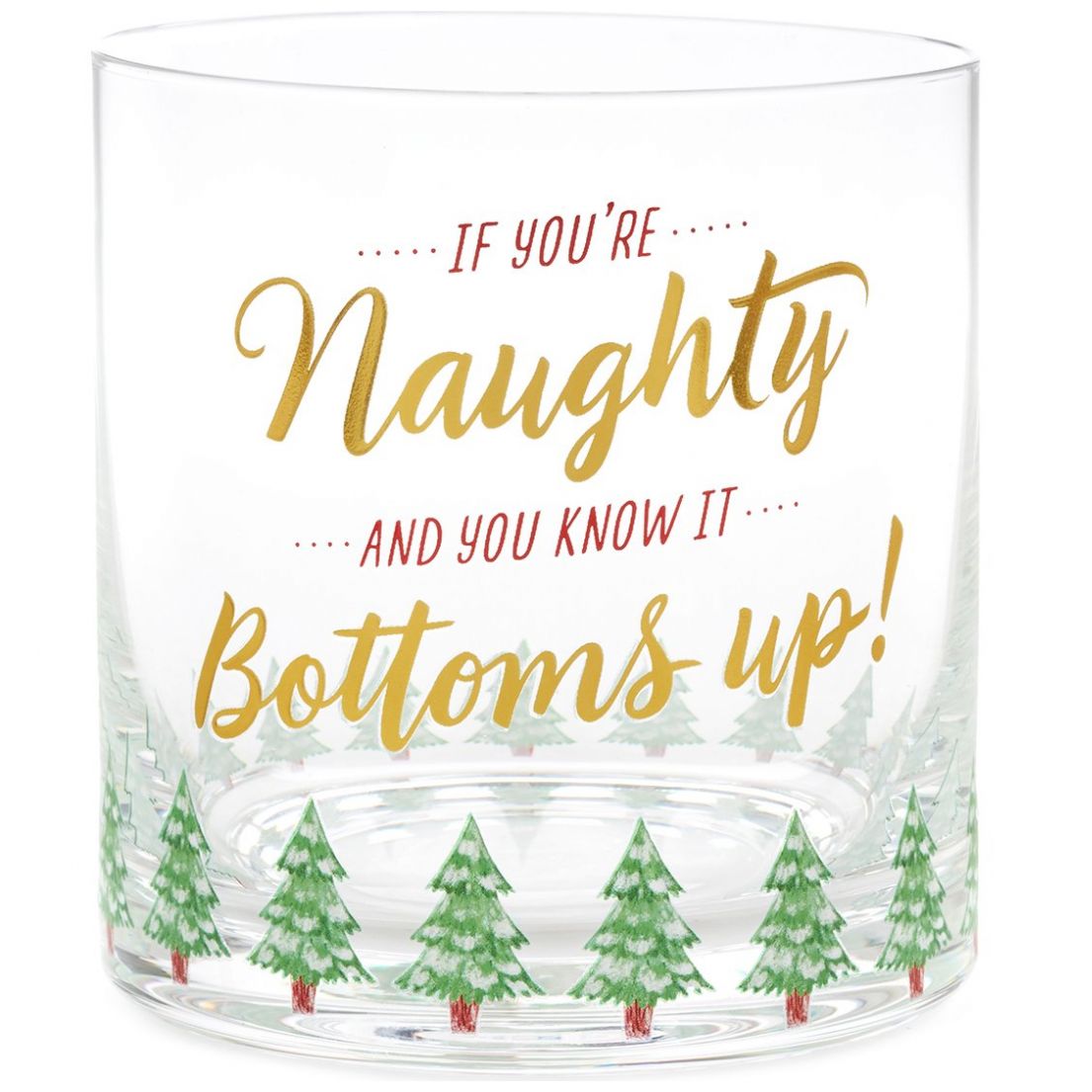 Vaso de Vridrio Tranparente si Te Portas Mal Y lo Sabes