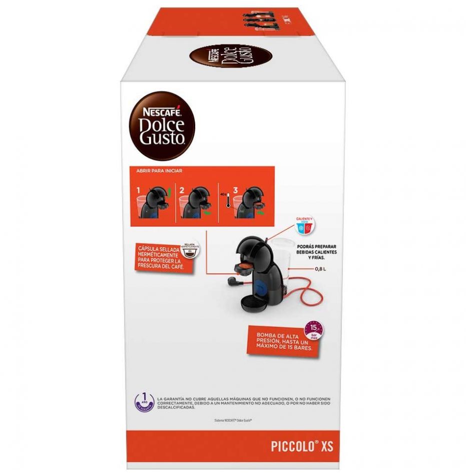 Máquina de Café Ndg Piccoloxs Negra Nescafe Dolce Gusto