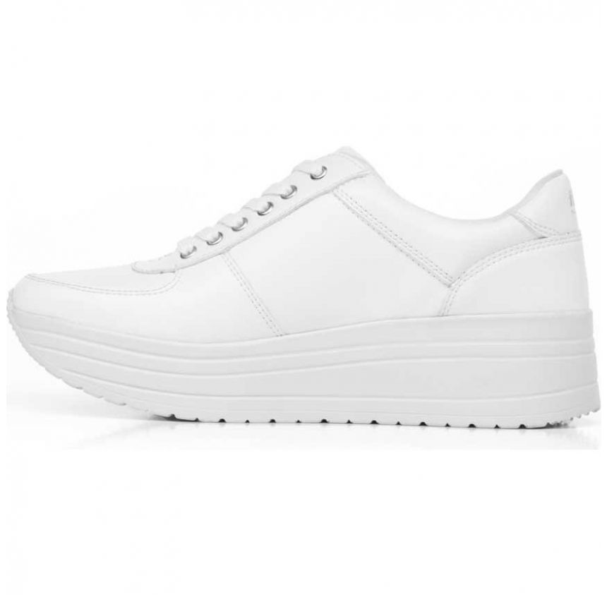 Tenis para Mujer con Plataforma Color Blanco Flexi