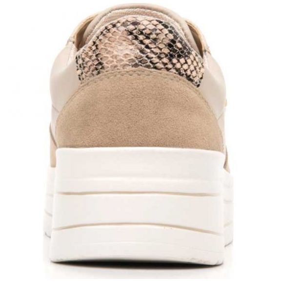 Tenis para Mujer con Plataforma Color Beige Flexi
