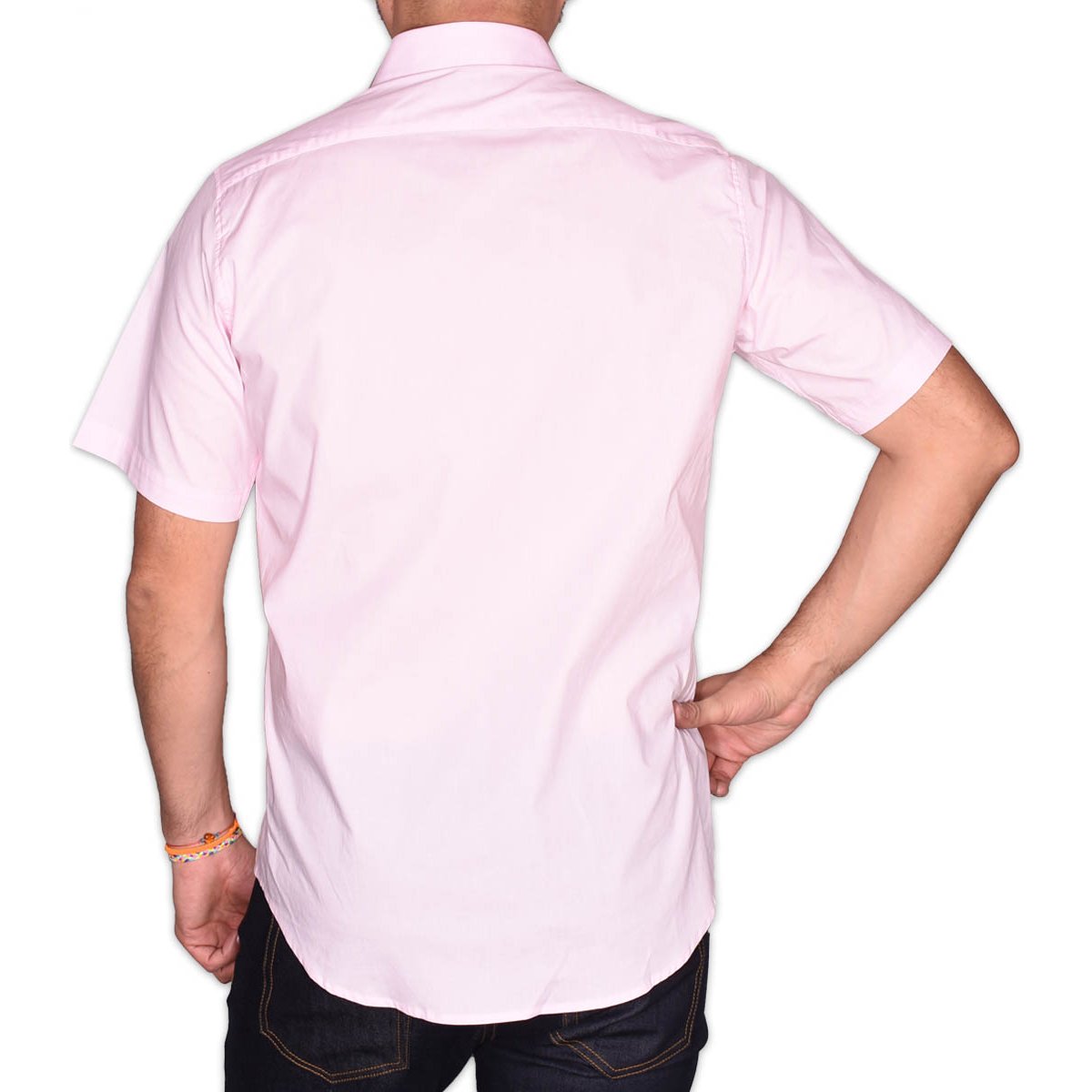 Camisa Rosa Manga Corta J Opus para Hombre