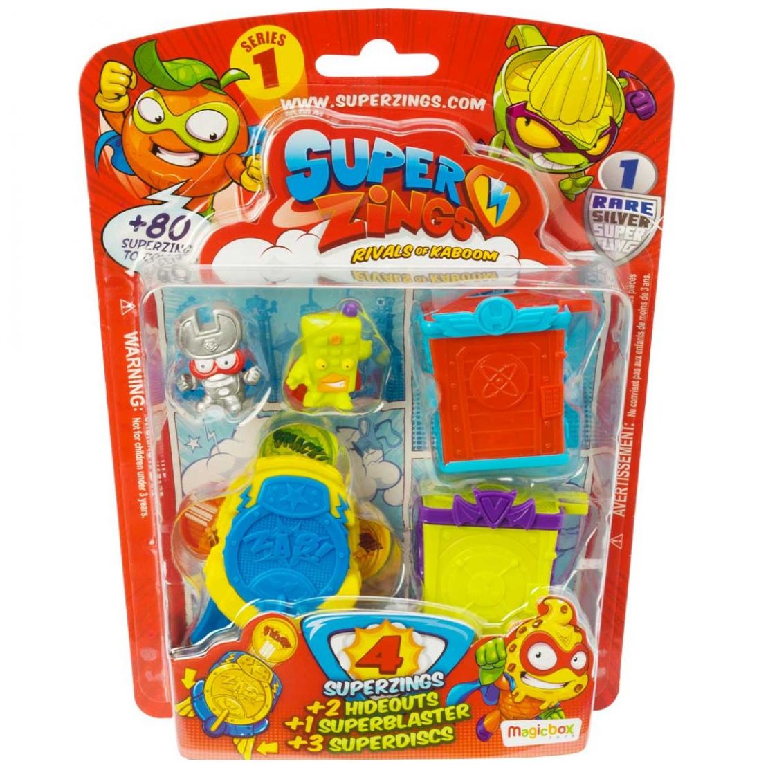 4 Pack Superzings Serie 1 Bandai