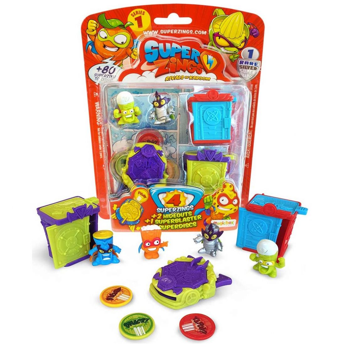 4 Pack Superzings Serie 1 Bandai