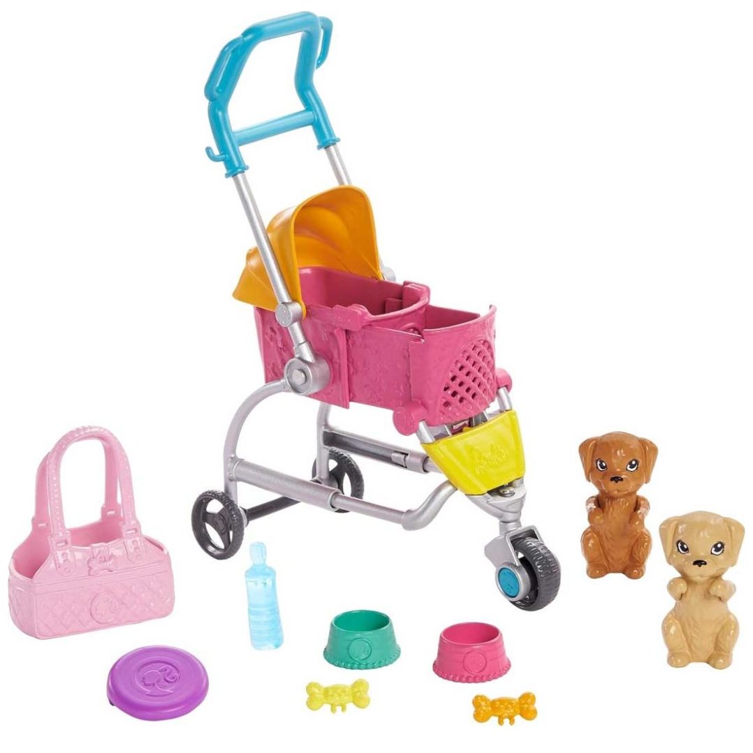 Barbie Sisters & Pets Carriola de Perritos
