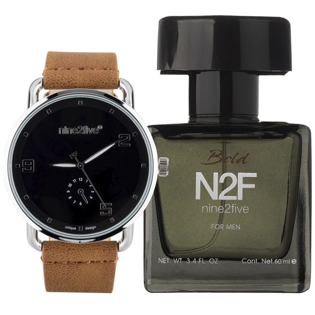 Reloj Café para Hombre Nine To Five Modelo Elo N2F110Rt