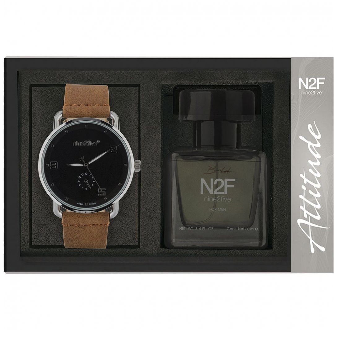 Reloj Café para Hombre Nine To Five Modelo Elo N2F110Rt