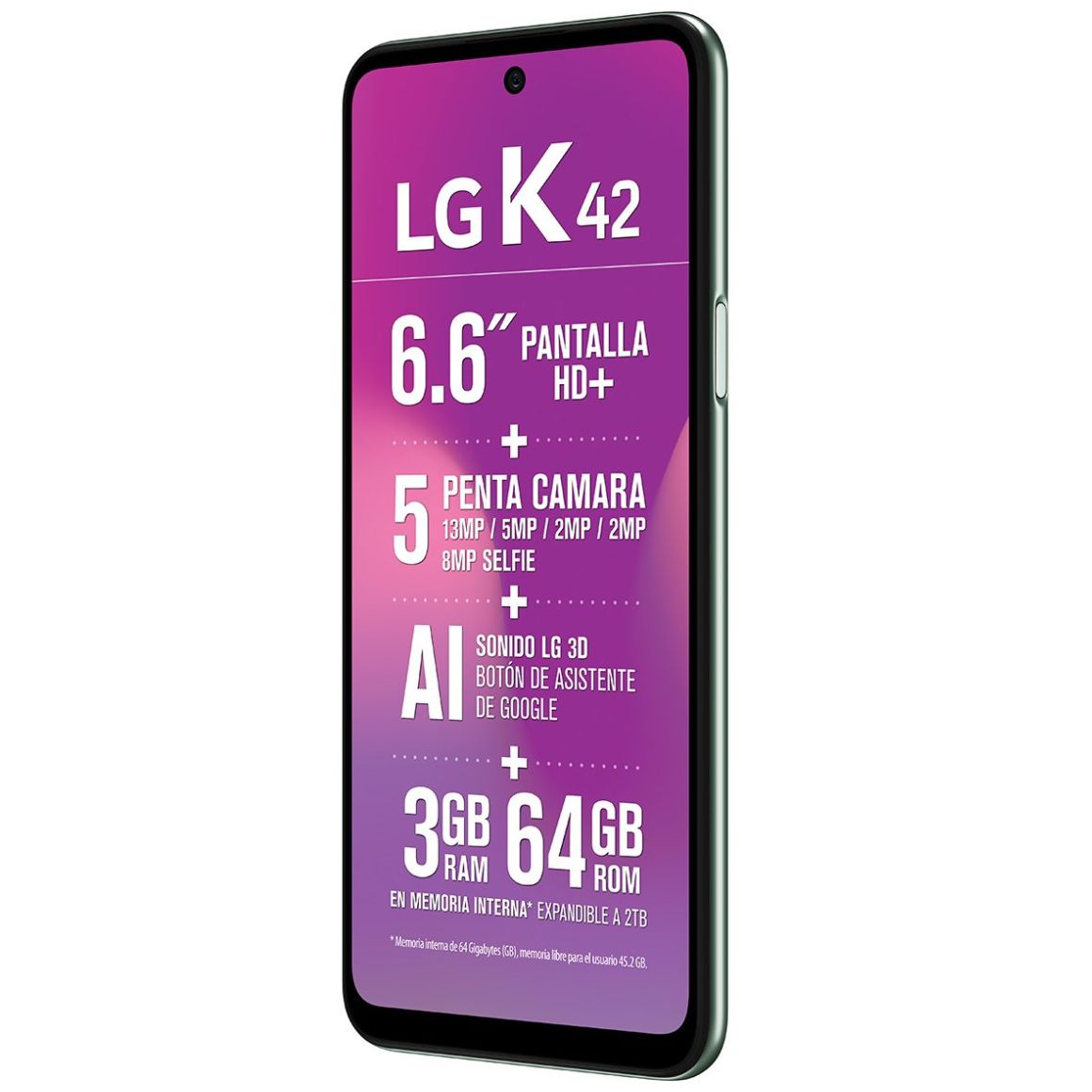 Celular LG K42 K420Hm Color Verde R9 (Telcel)