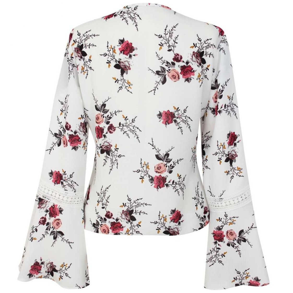 Blusa Manga Campana Cuello Cruzado Basel