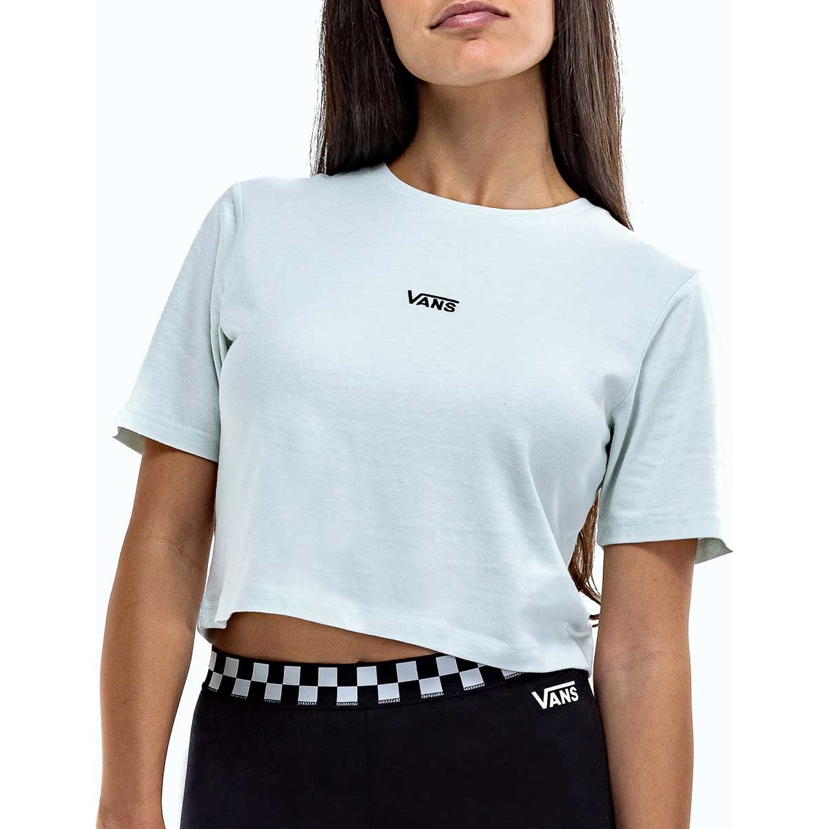 Crop Top Manga Corta con Grafico Vans
