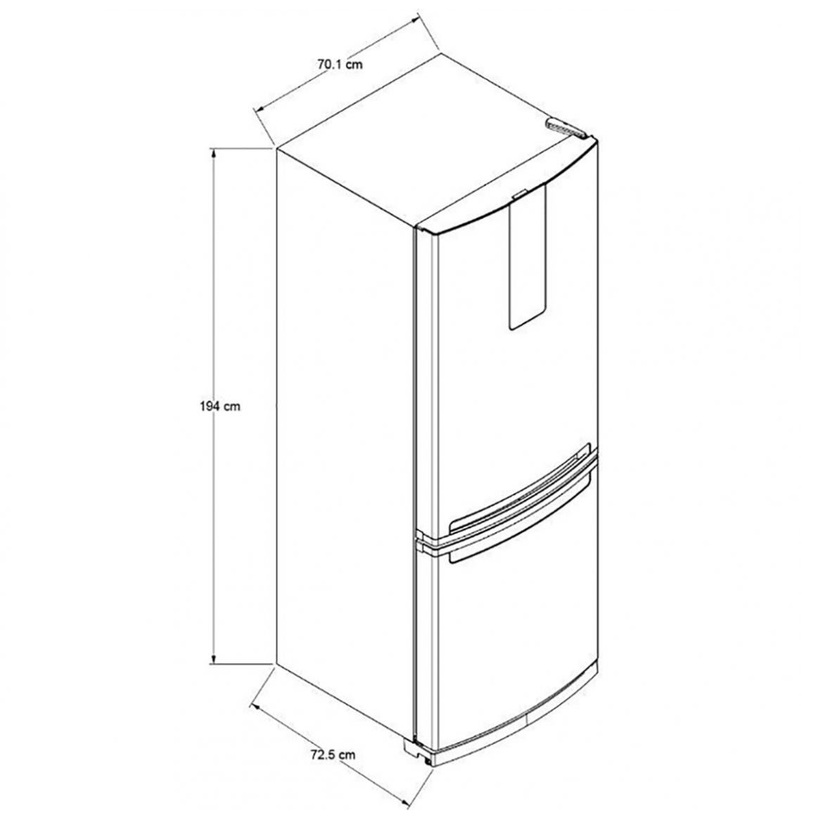 Refrigerador Bottom Mount 17 P3 Acero Whirlpool