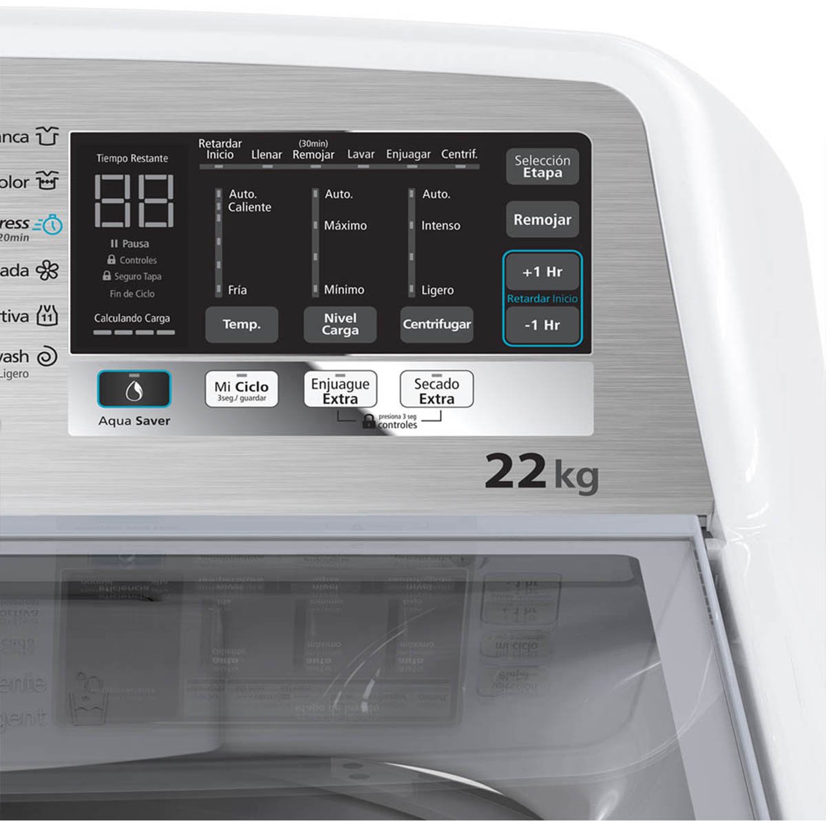 Lavadora Mabe He Carga Superior 22Kg Lmh72201Wbab0 Blanca