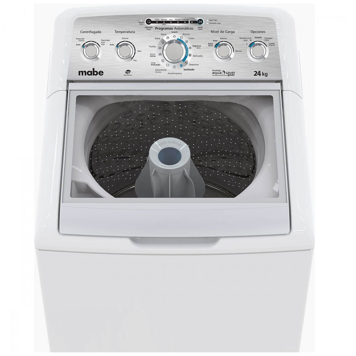 Lavadora Mabe Carga Superior 24Kg Lma74215Wbab0 Blanca