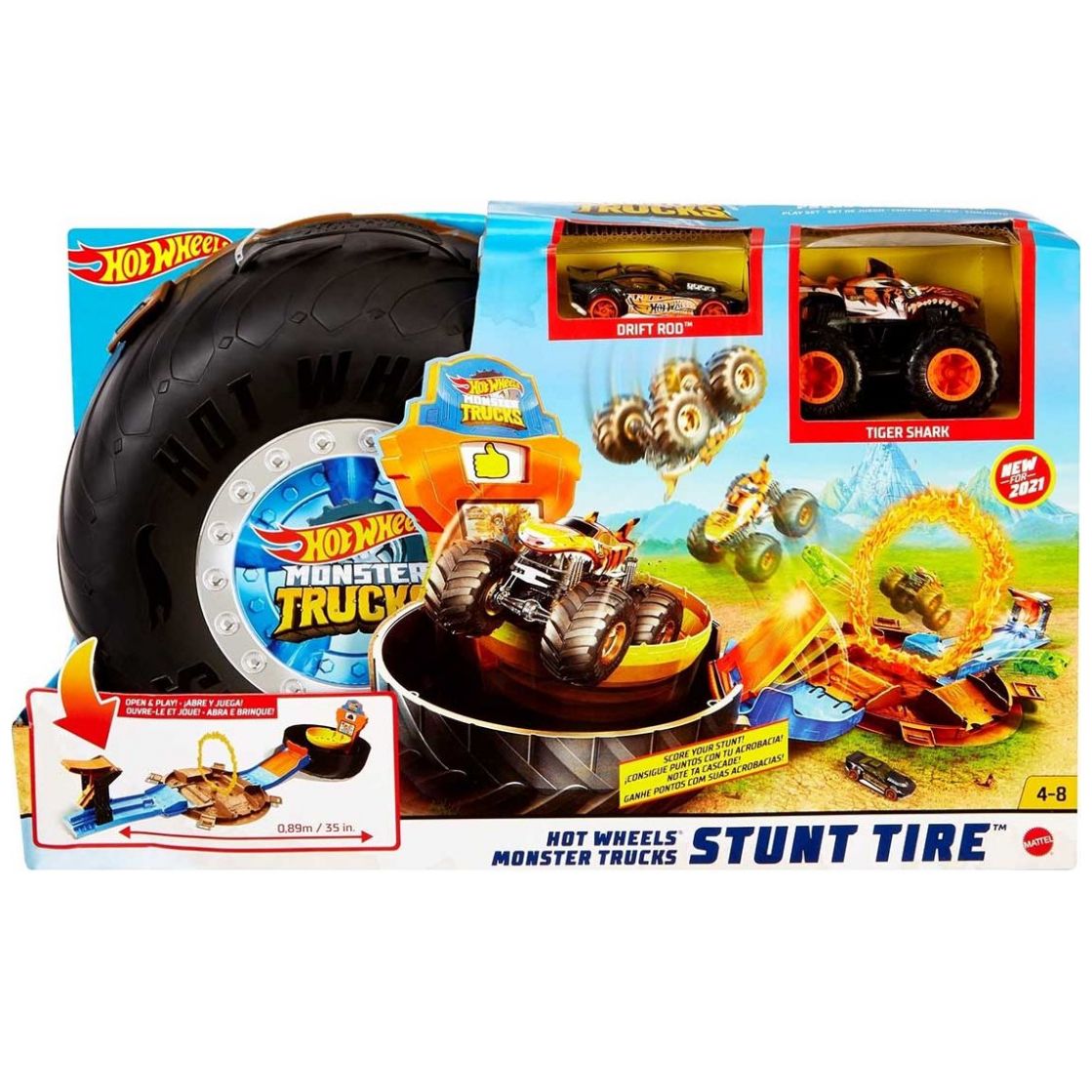 Monster Trucks Llanta de Acrobacias Hot Wheels
