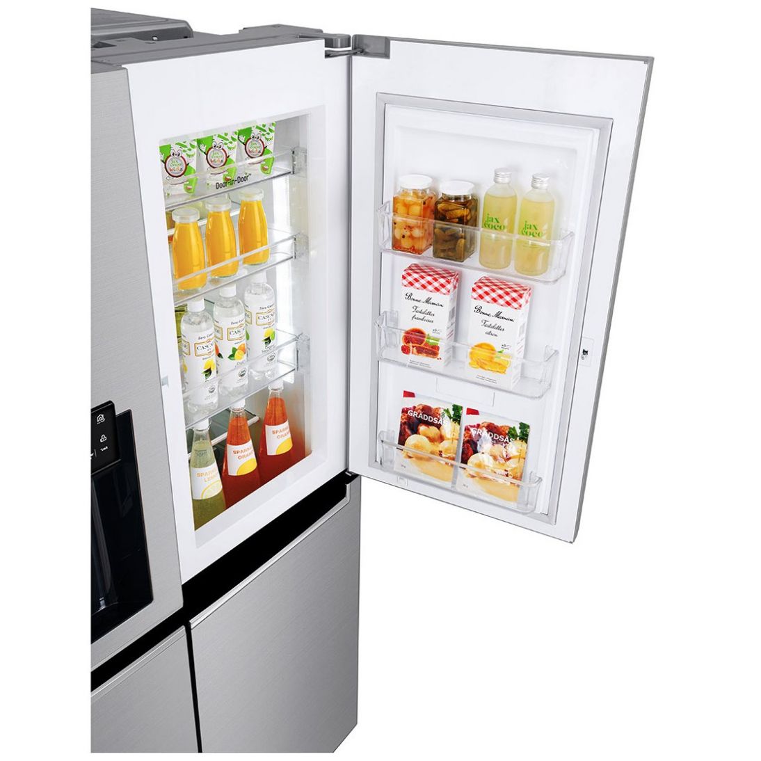 Refrigerador Platino LG Duplex Door In Door Linear Inverter con Smart Thinq Wifi 22 Pies³ Gs65Sdpk