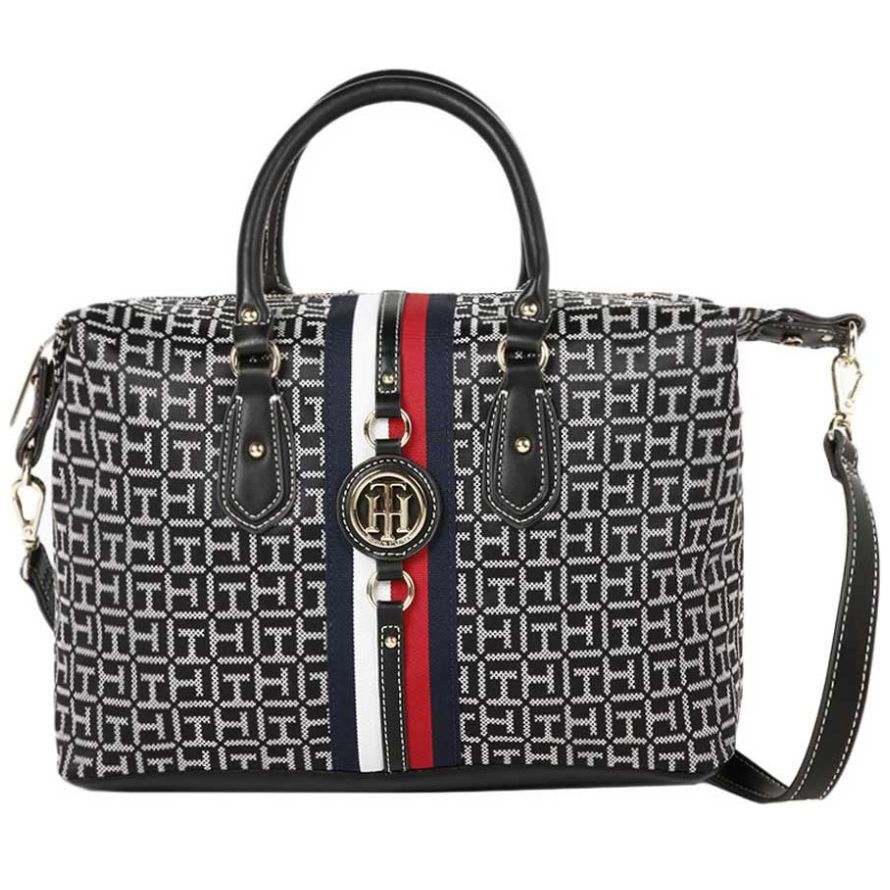 Bolsa Satchel Negra Tommy Hilfiger