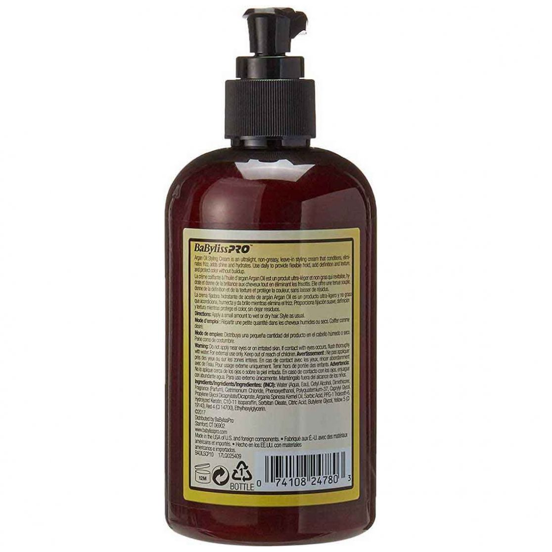 Crema Estilizadora Babyliss Pro con Aceite de Argan 280 G