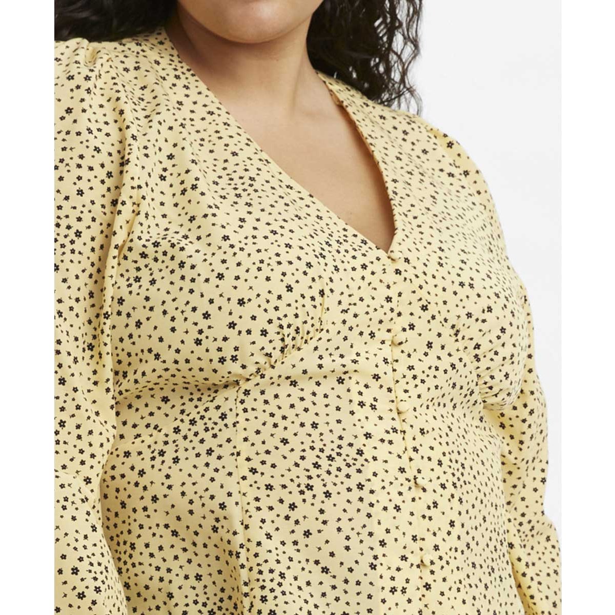 Blusa Amarillo Pl Sophia Ls Bttn Top Levis