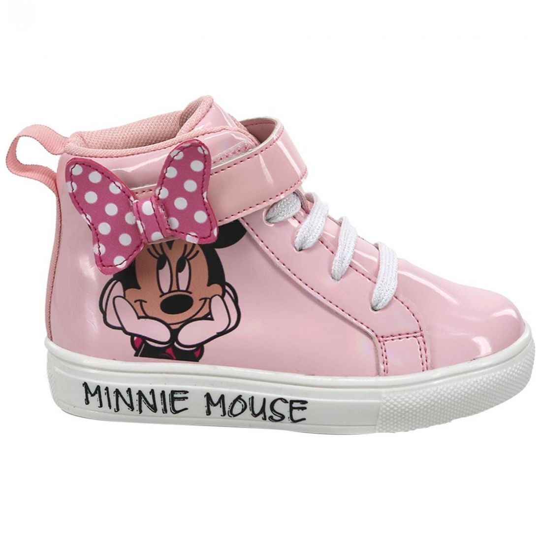 Tenis Bota Rosa con Moño de Minnie para Niña Modelo Dy93353Se