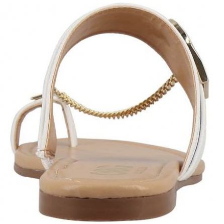 Sandalia Blanca de Material Sintético con Estampado Liso G By Guess