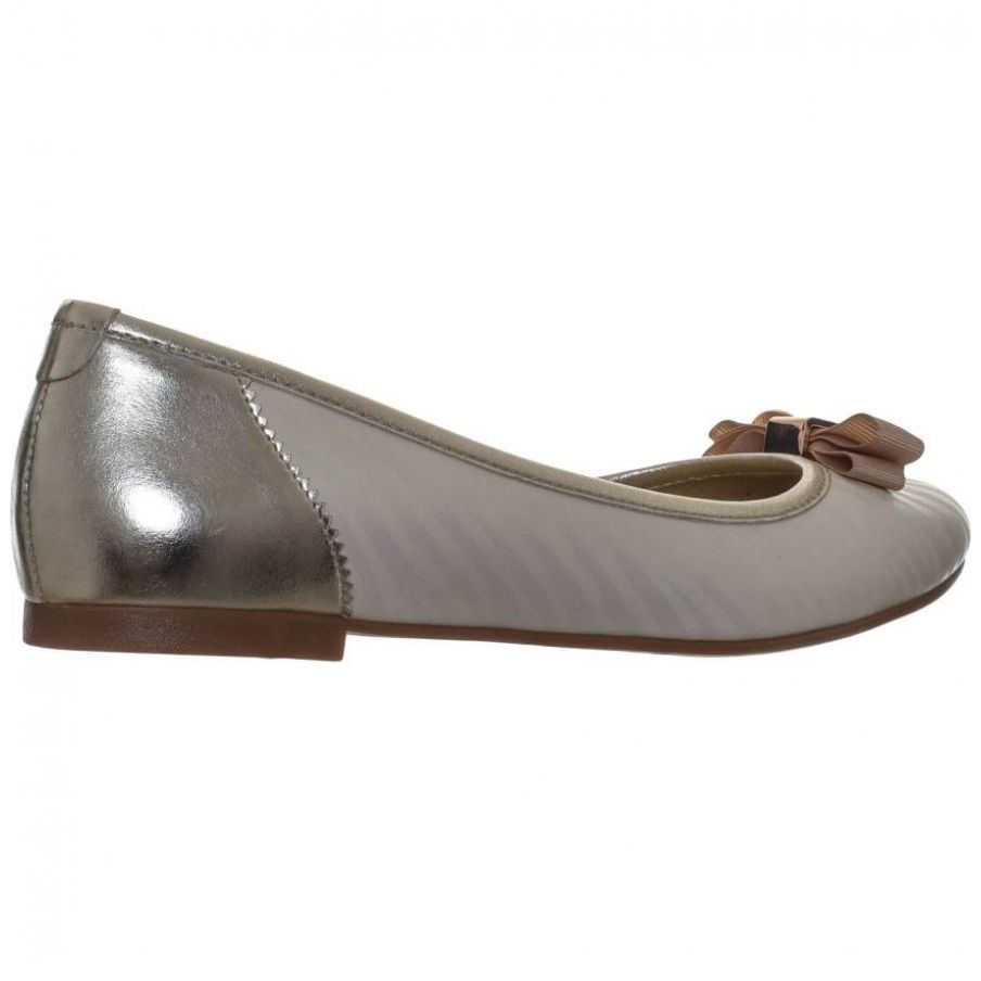 Balerina Plateada con Estampado Liso Y Punta Redonda G By Guess