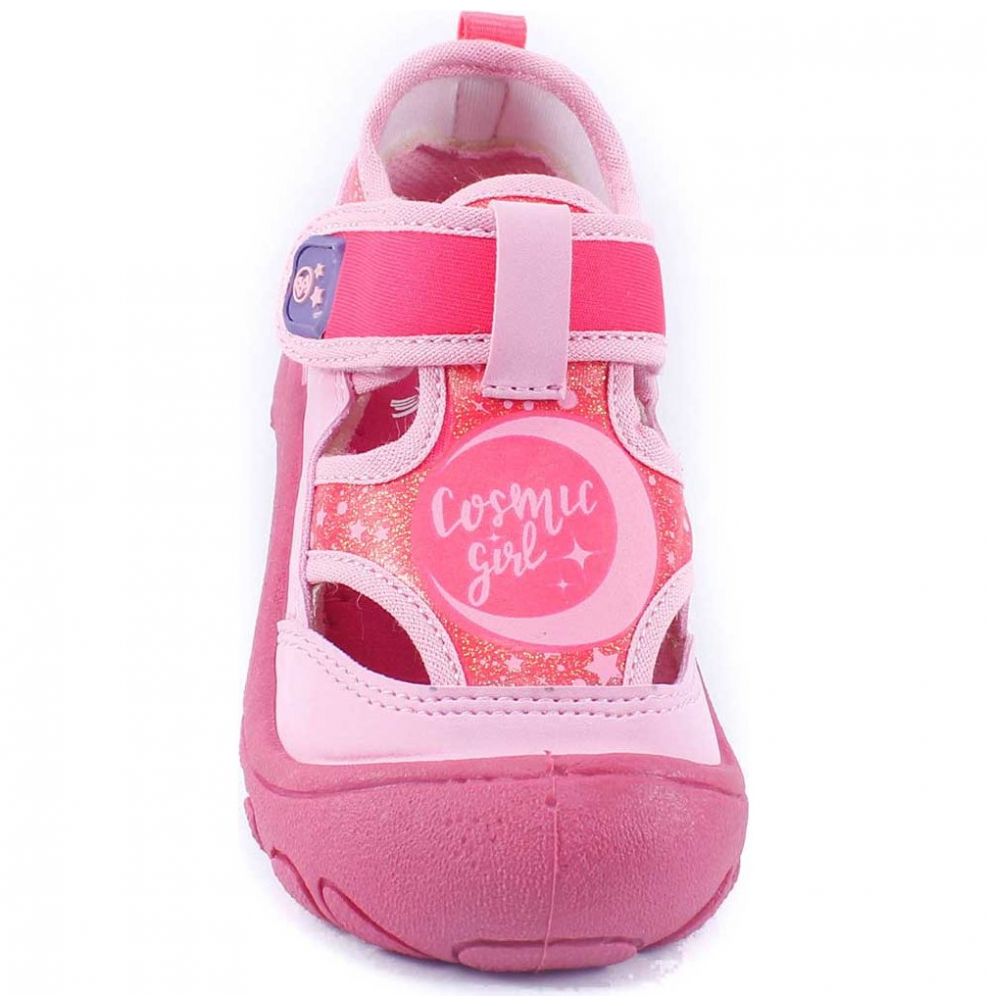 Huarache Rosa Fiusha con Velcro para Nina Bubble Gummers Modelo Milanrf