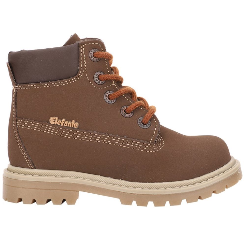 Botín Alpina Café con Agujeta para Niño Marca Elefante Modelo 10579009