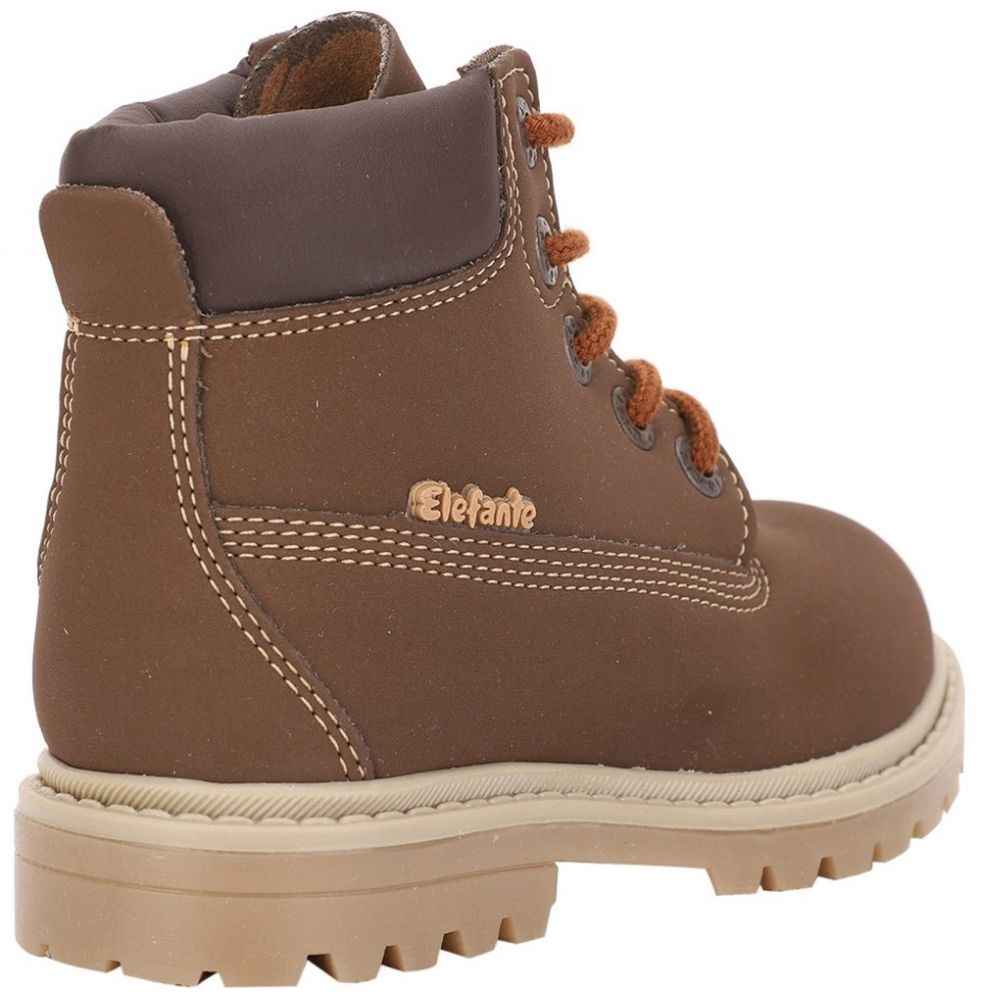 Botín Alpina Café con Agujeta para Niño Marca Elefante Modelo 10579009