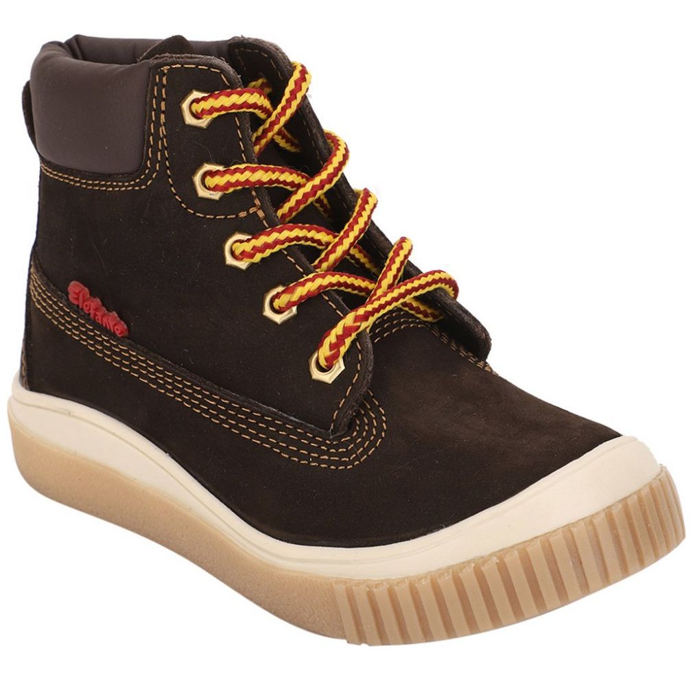 Botín Café con Agujeta para Niño Marca Elefante Modelo 17711009