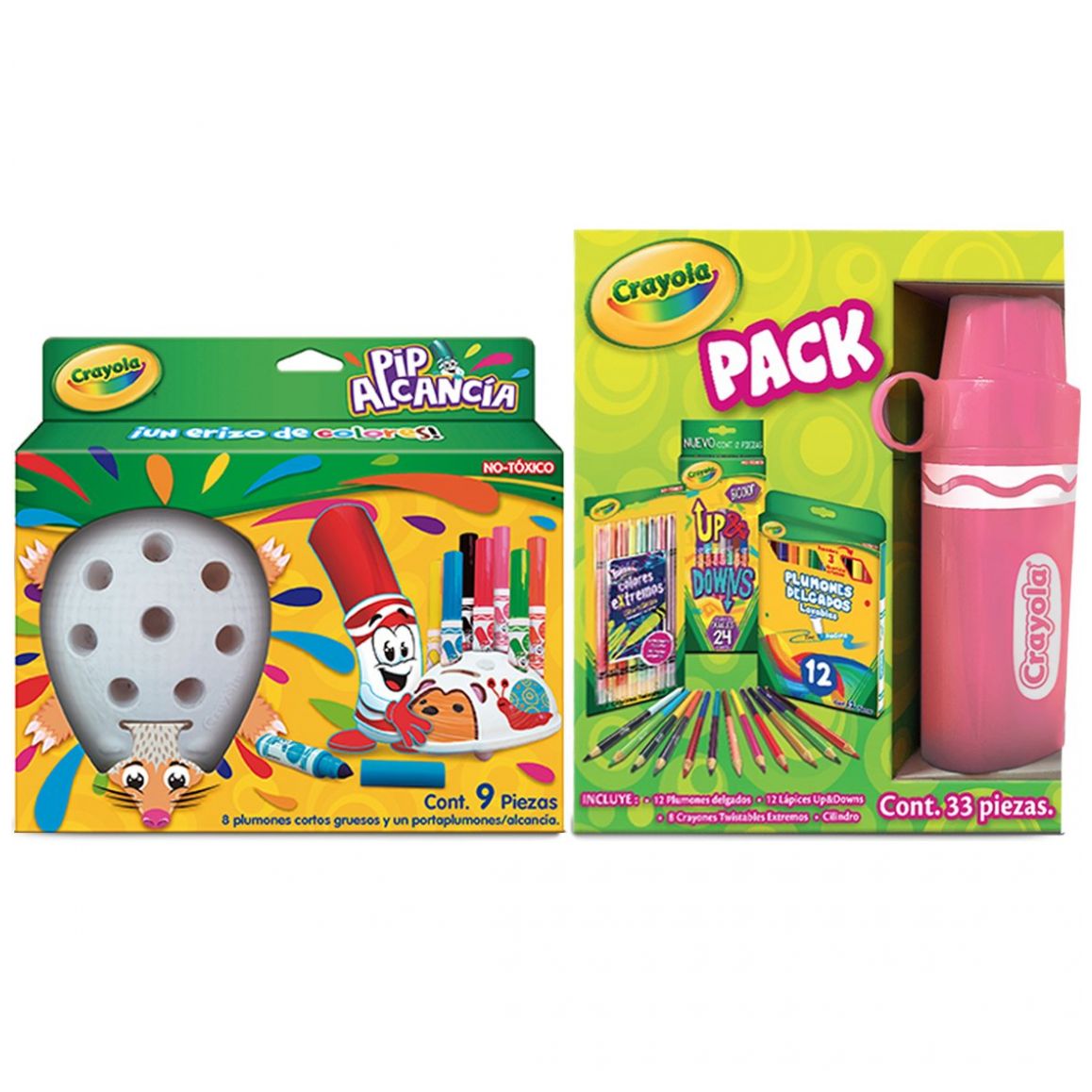 Pack Escolar + Alcancía Crayola