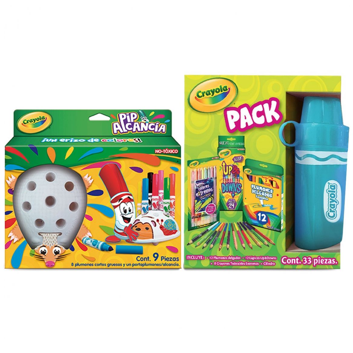 Pack Escolar + Alcancía Crayola