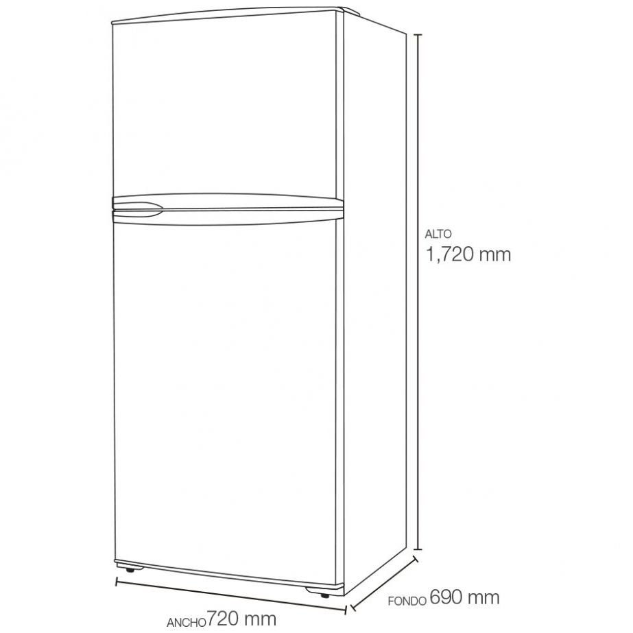 Refrigerador Top Mount 14 P3 Silver Winia