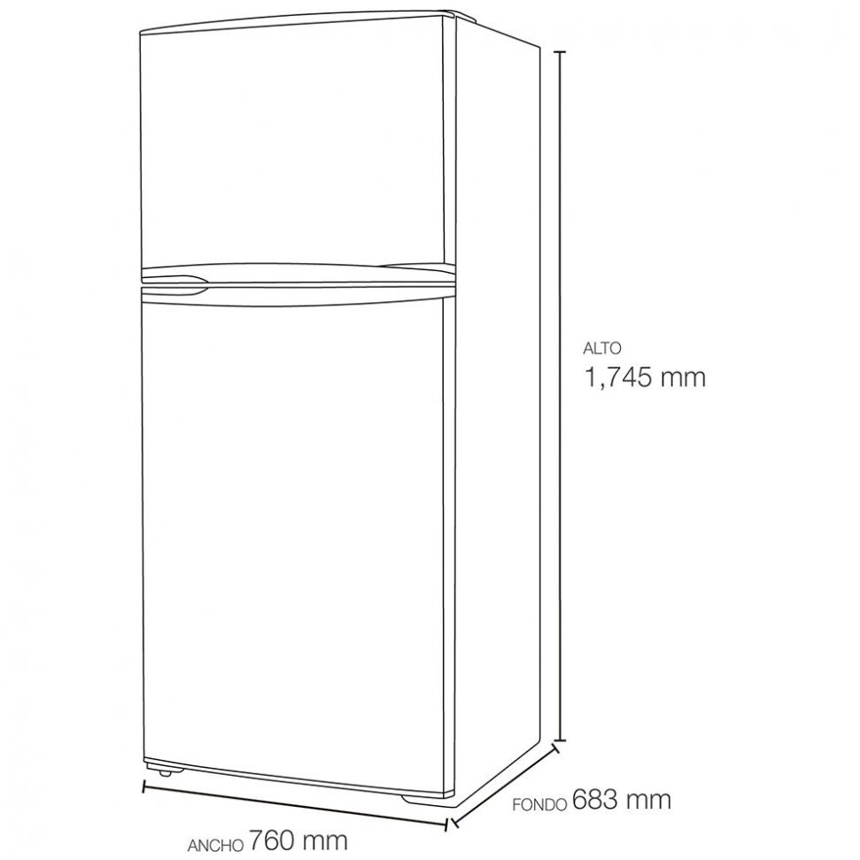 Refrigerador Top Mount 16 P3 Silver Winia