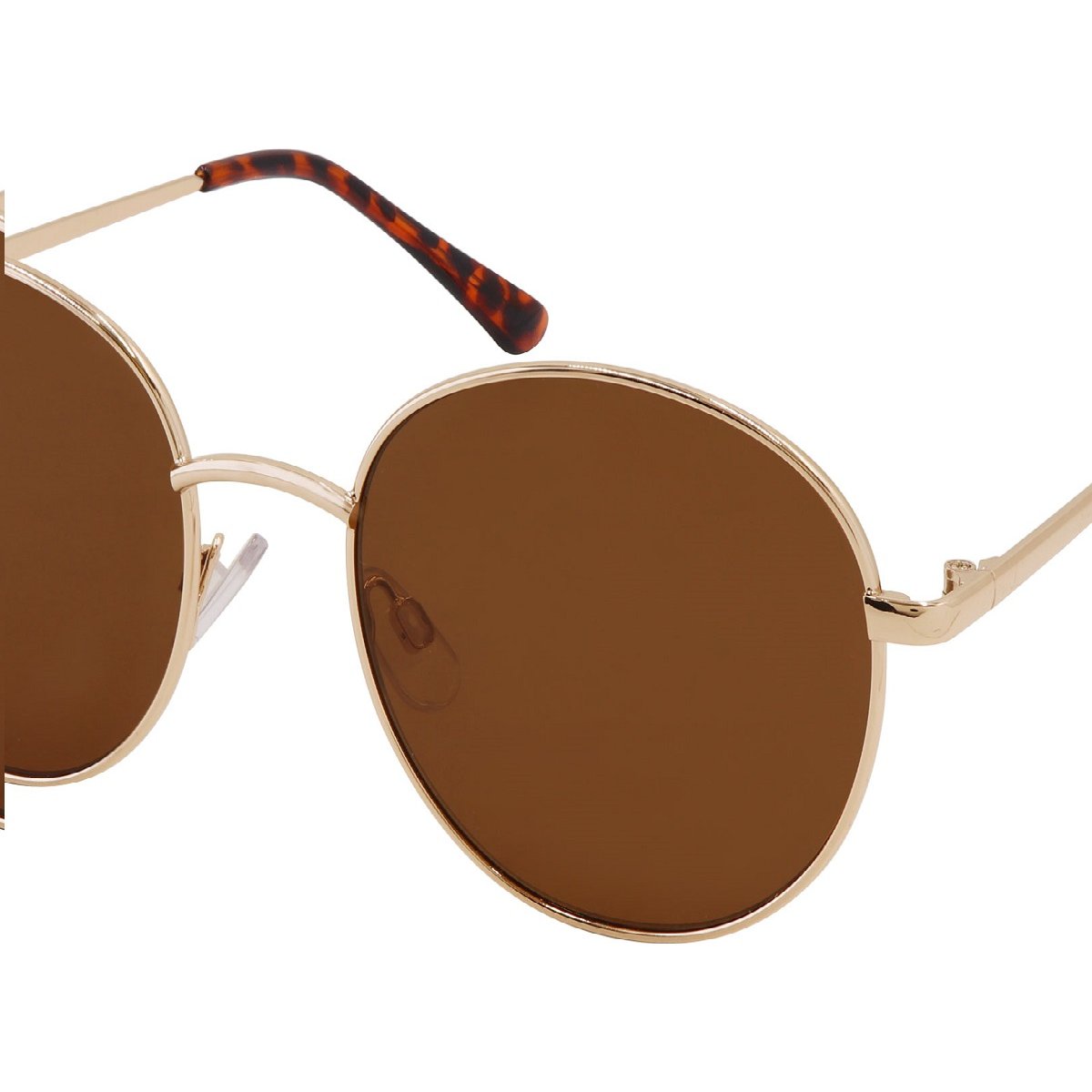 Lentes Redondo Mtl Dorado Micas Cafés Mossimo para Mujer
