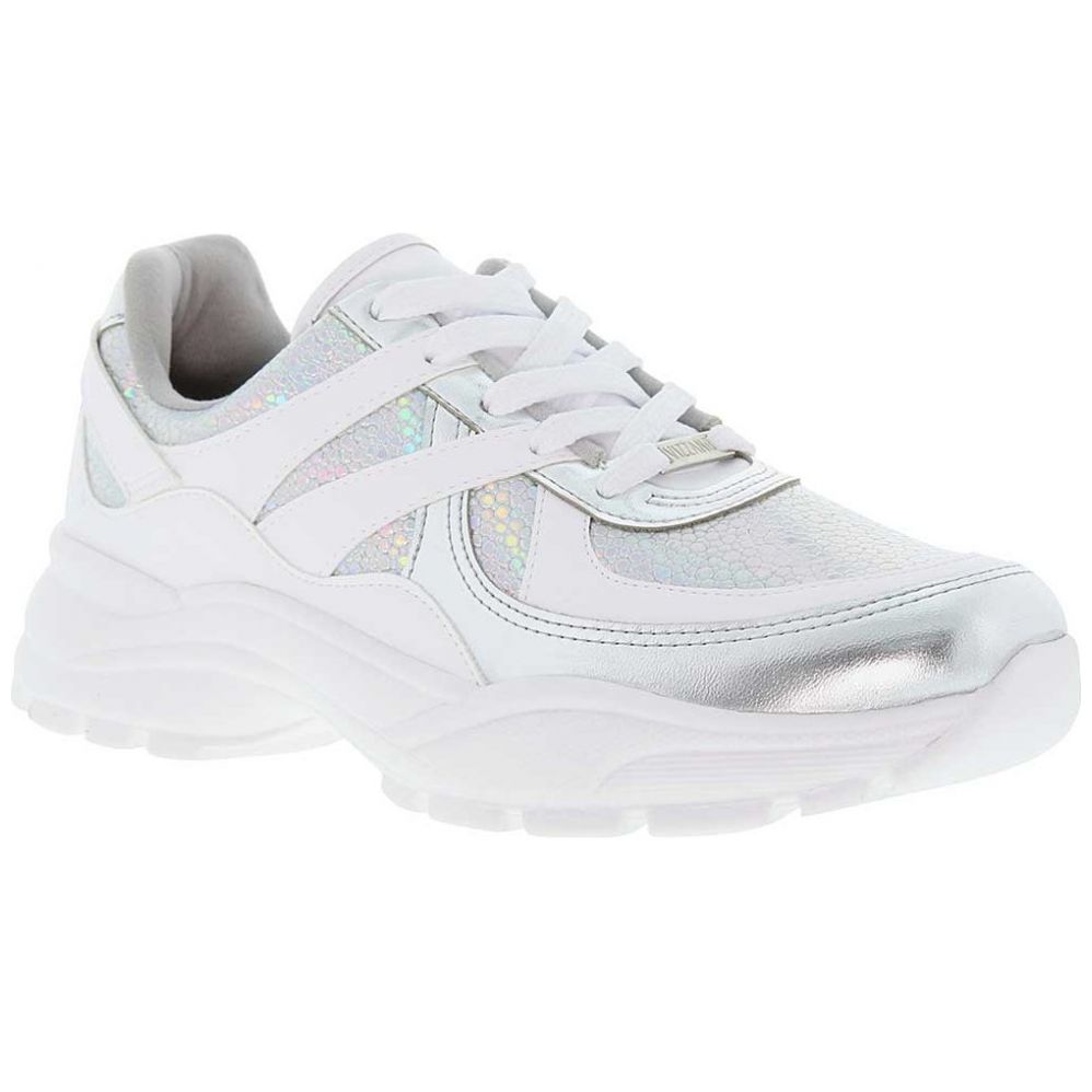 Tenis Sneakers Mujer Blanco Pedreria Plateada Plataforma 4cm 4001 –  Pattyglosstore