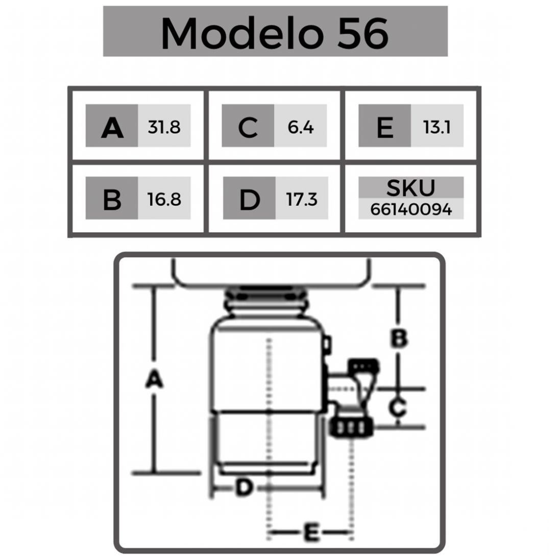 Trituradorr Serie M 56”  Insinkerato