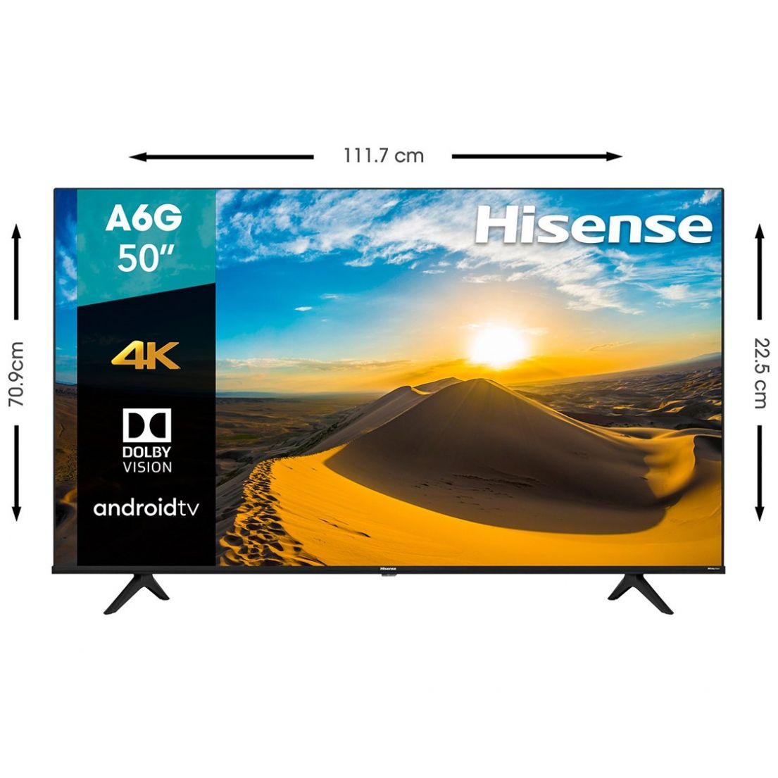 Pantalla Hisense 50" 4K Uhd A6G Tv (50A6G 2021)