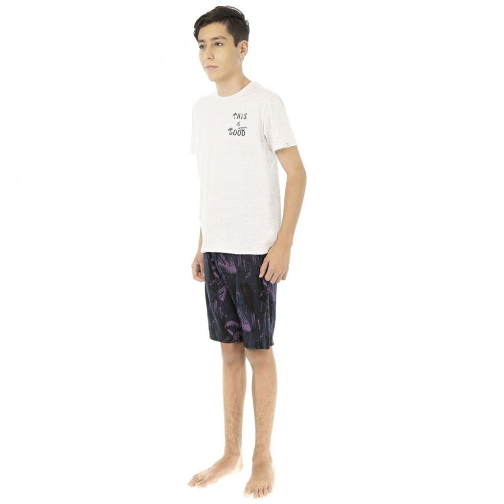 Pijama Playera con Short Skiny Modelo 73632 para Niño