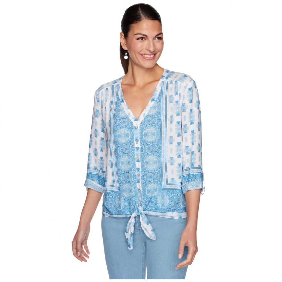 Blusa con Nudo Ruby Rd para Mujer