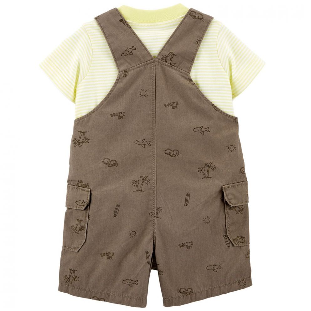Set de Playera y Overall Café para Bebé Carters Modelo 1I582310