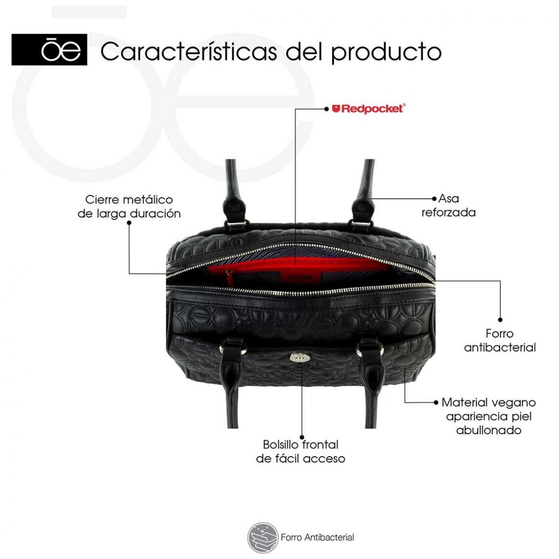 Bolso Bowling Cloe Roj 1Blco20669Roj