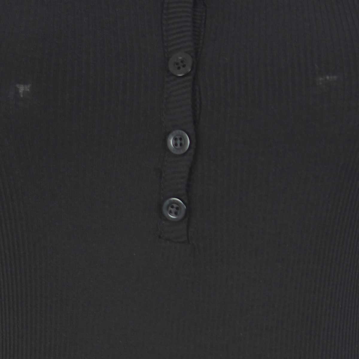 Body Negro Cuello V Diseño Liso Basel para Mujer