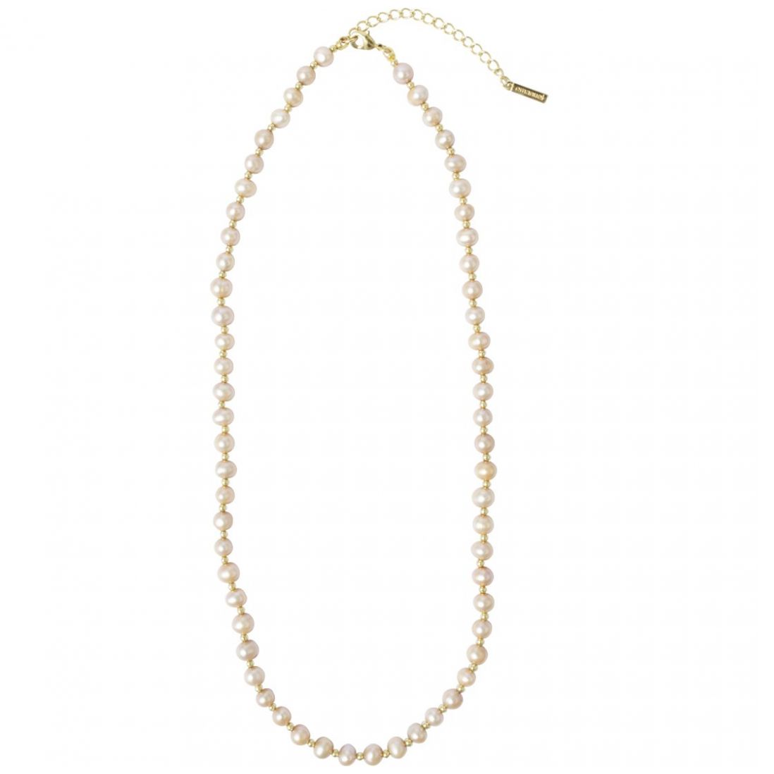 Collar Dorado con Perlas Cultivadas Color Champagne Emanuel Ungaro